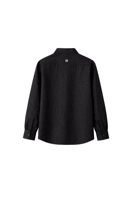 Black Linen Shirt Jr