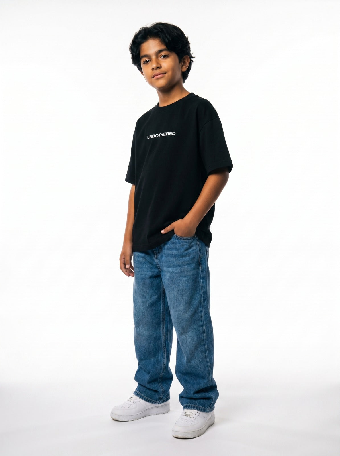 Black Unbothered T-Shirt Jr