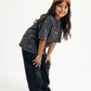 Black Washed Tee (model)