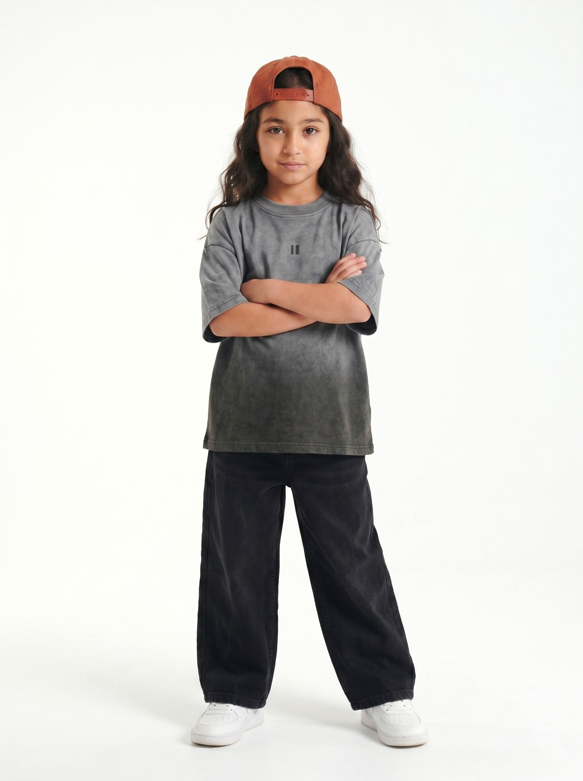 Charcoal Washed T-Shirt Jr - Girls