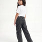 Charcoal Baggy Cargo Jr - Girls