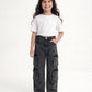 Charcoal Baggy Cargo Jr - Girls