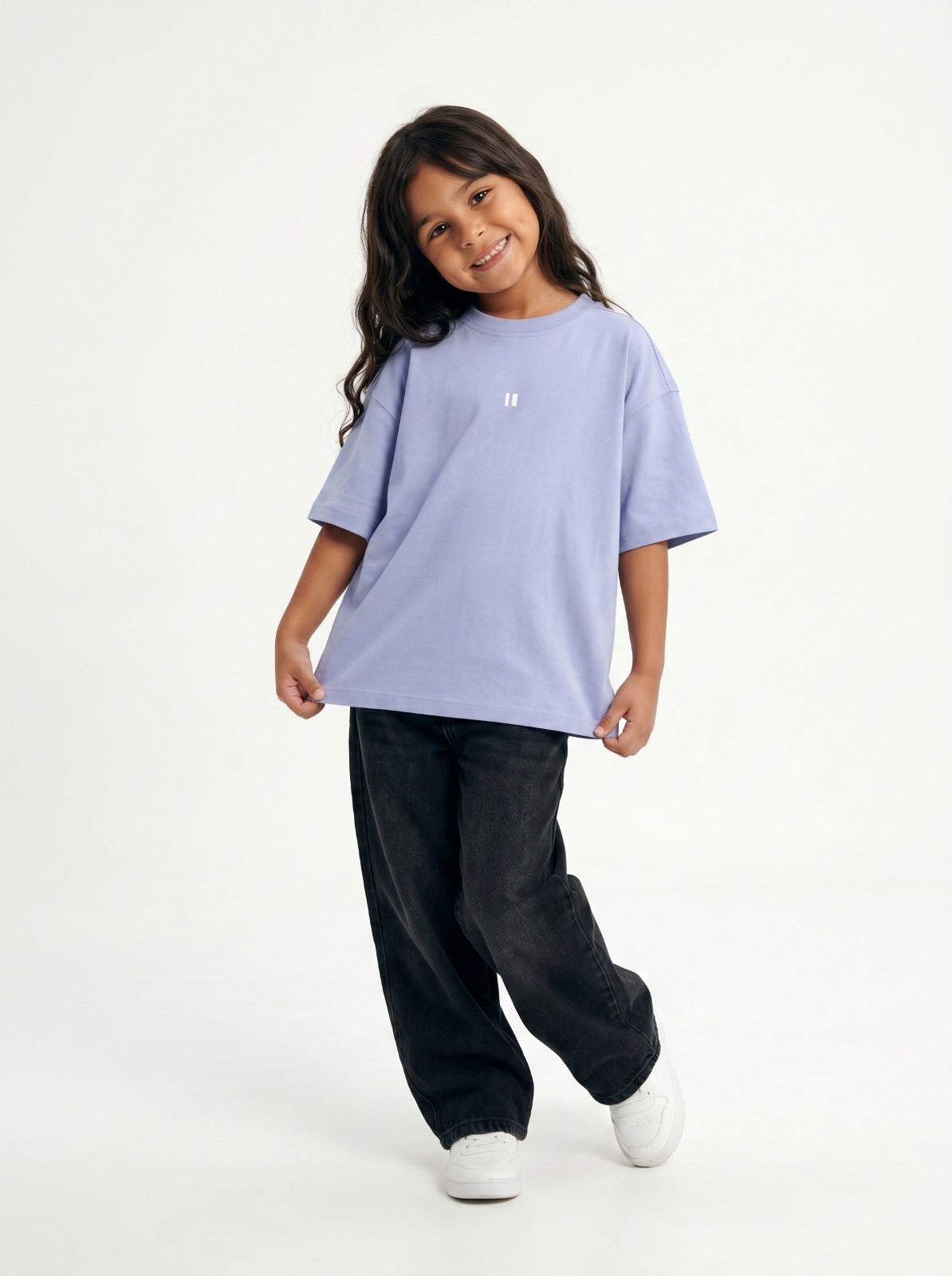Cloud Blue Solid T-Shirt Jr - Girls