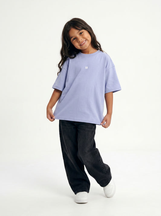 Cloud Blue Solid T-Shirt Jr - Girls