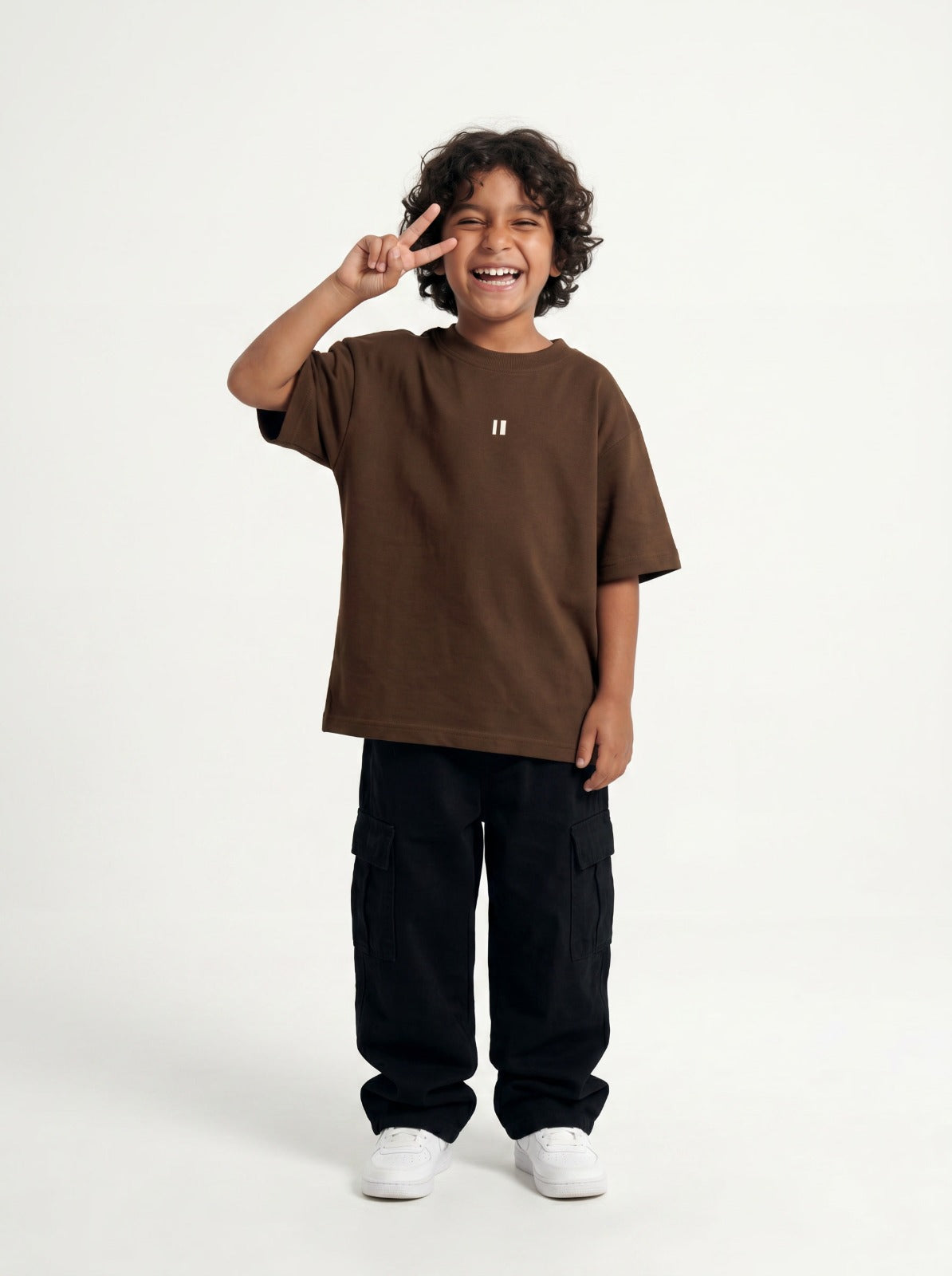 Coffee Solid T-Shirt Jr