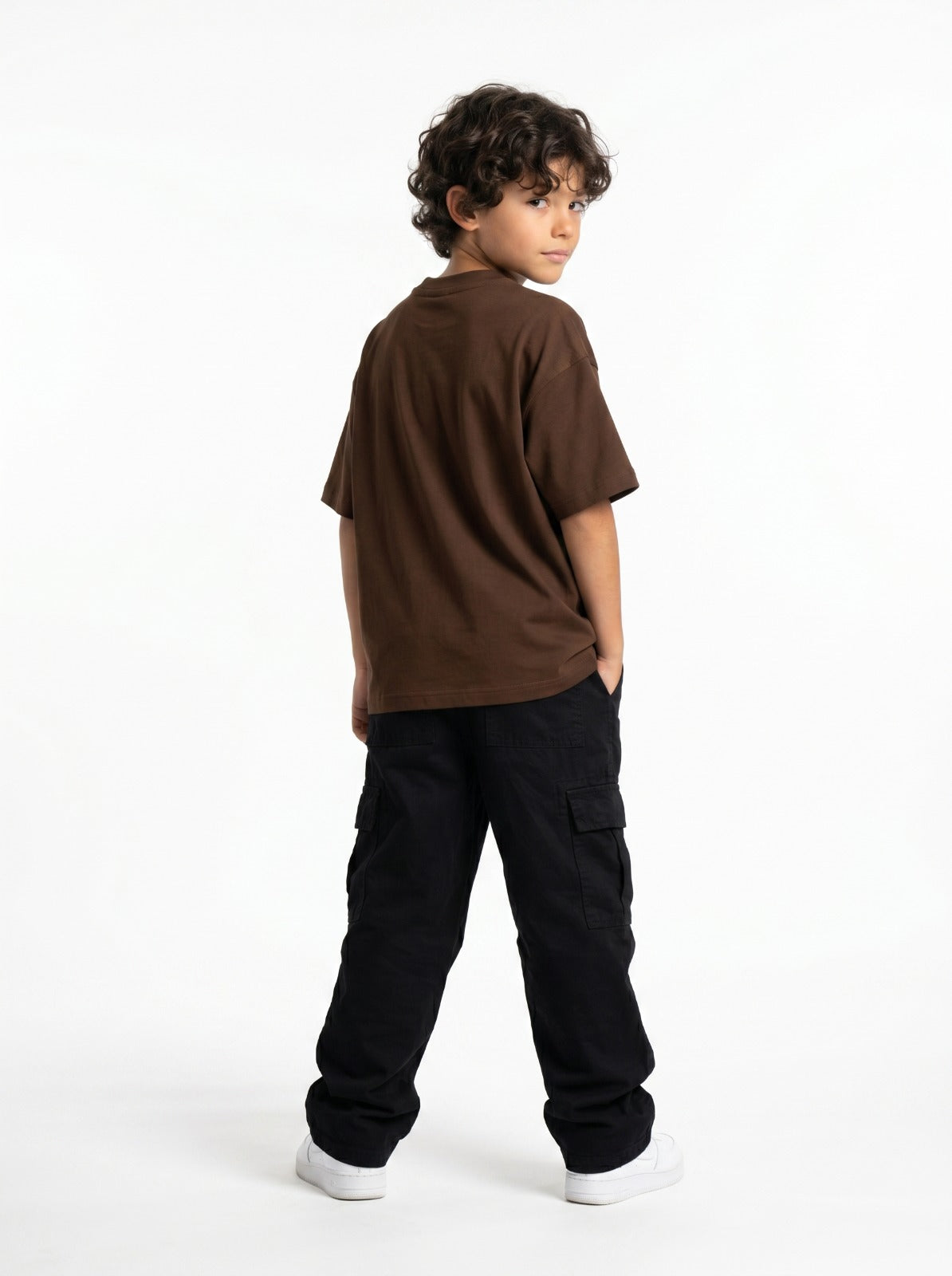Coffee Solid T-Shirt Jr