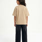 Cream Solid T-Shirt Jr - Girls