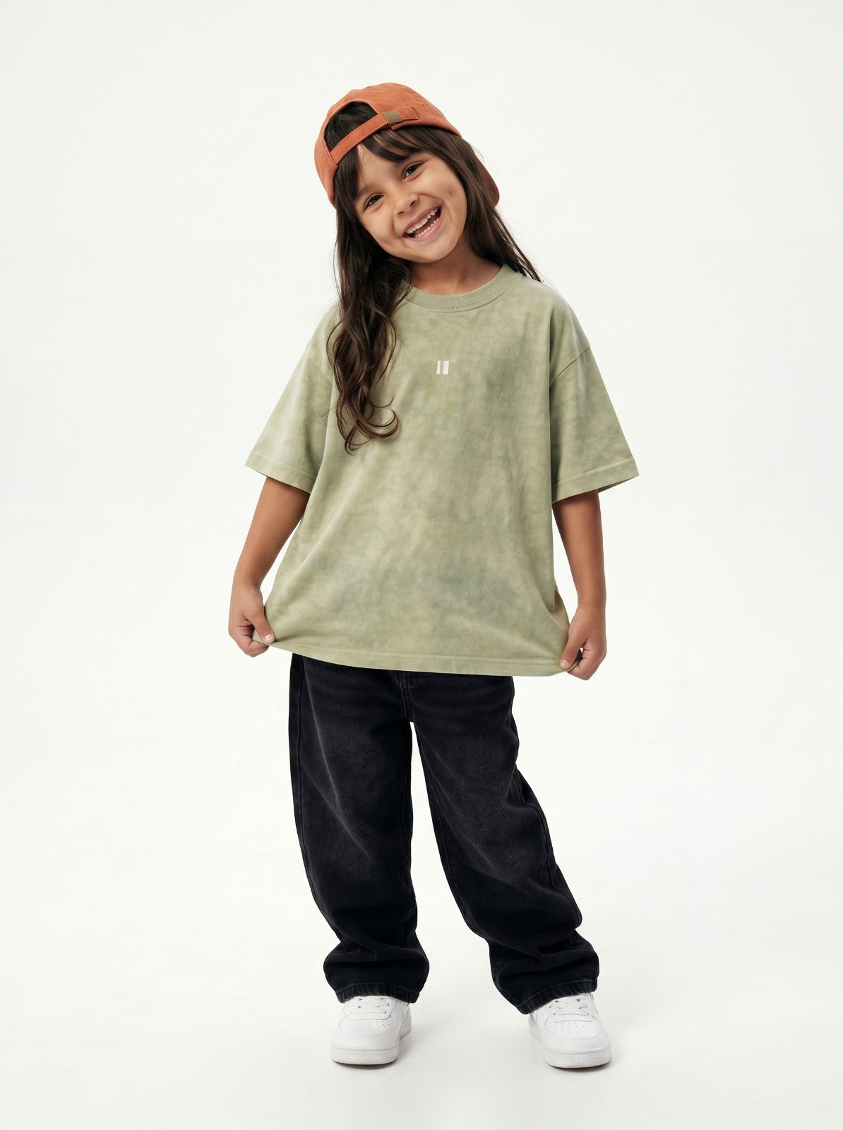 Green Washed T-Shirt Jr - Girls