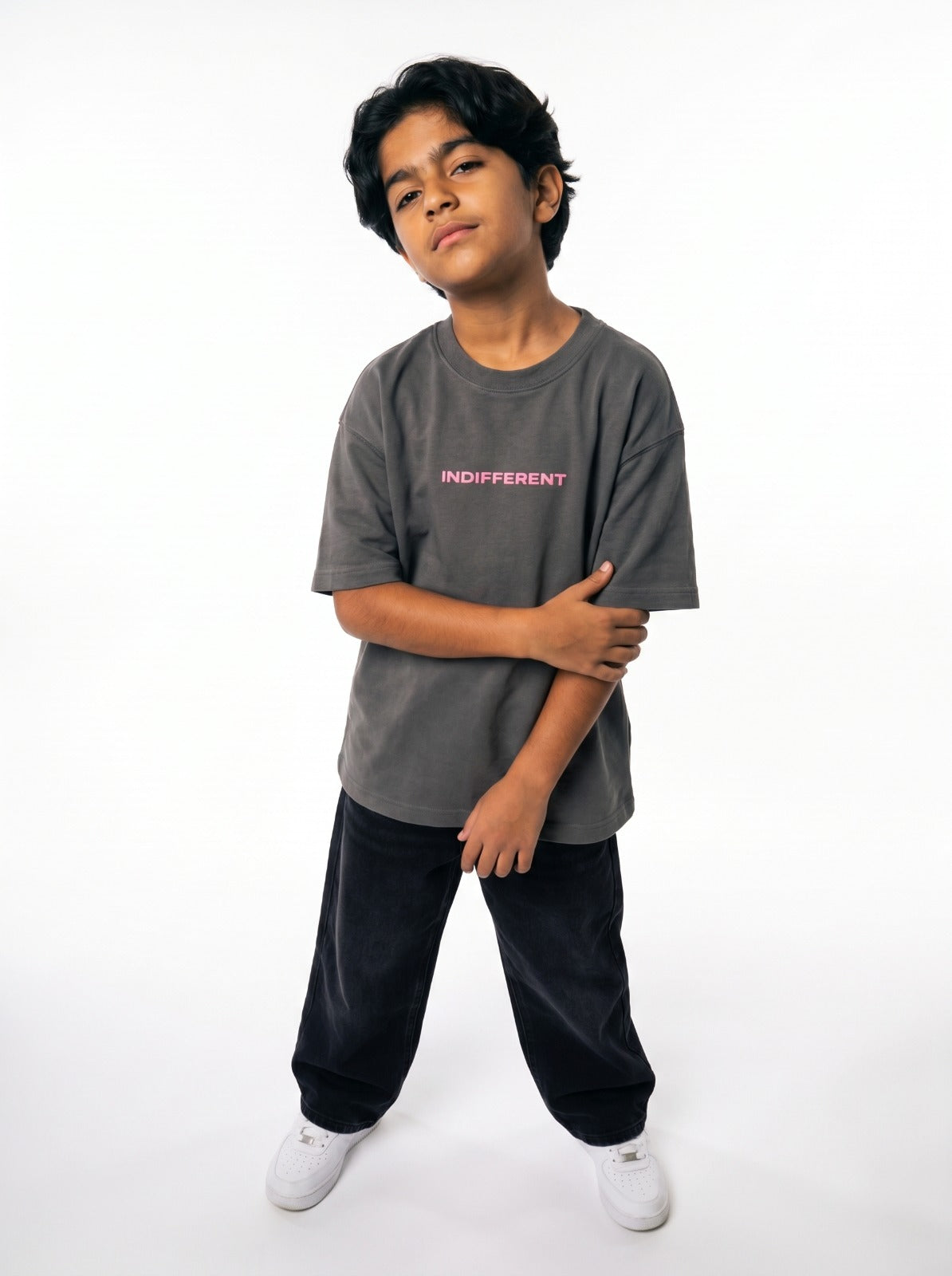 Grey Indifferent Tee (model)