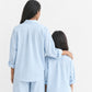 Light Blue Linen Shirt Set of 2