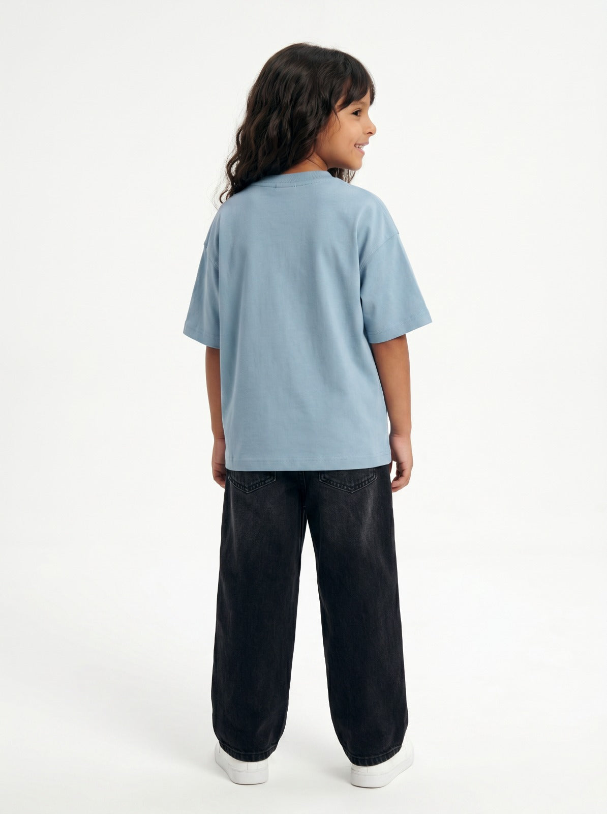Light Blue Solid T-Shirt Jr - Girls