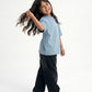 Light Blue Solid T-Shirt Jr - Girls