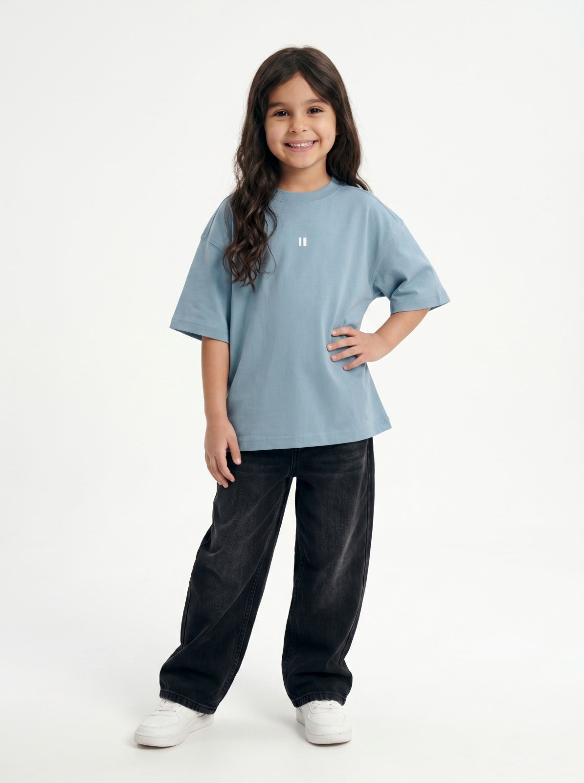 Light Blue Solid T-Shirt Jr - Girls