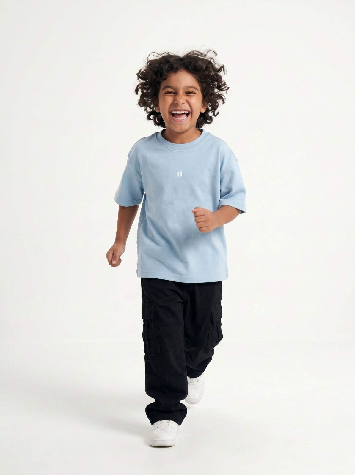 Light Blue Solid T-Shirt Jr