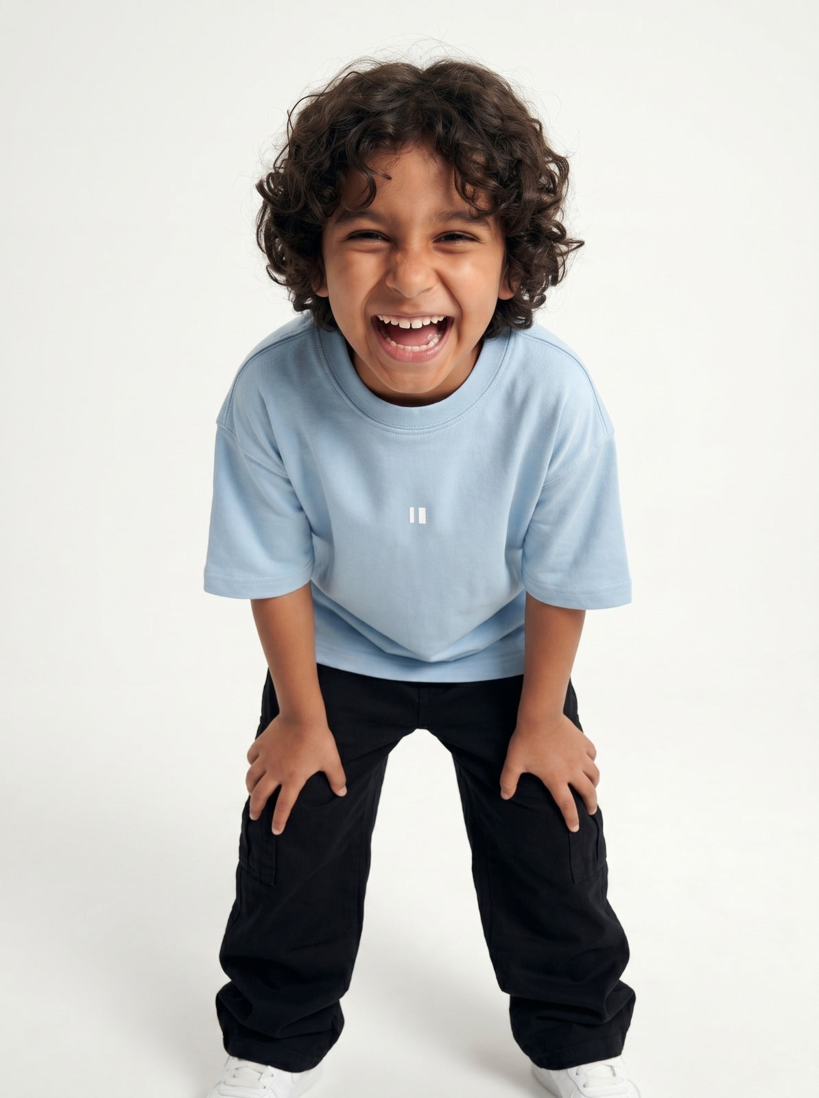 Light Blue Solid T-Shirt Jr
