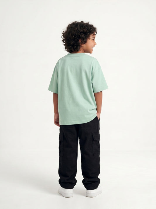 Light Green Solid T-Shirt Jr
