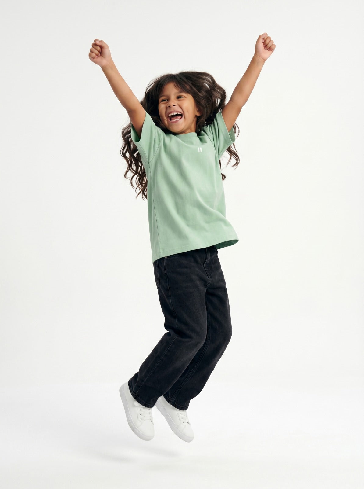 Light Green Solid T-Shirt Jr - Girls