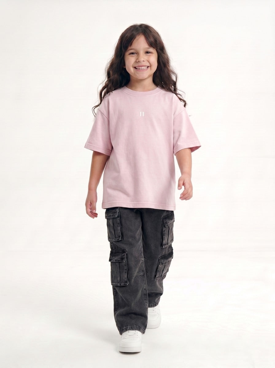 Light Pink Solid T-Shirt Jr - Girls