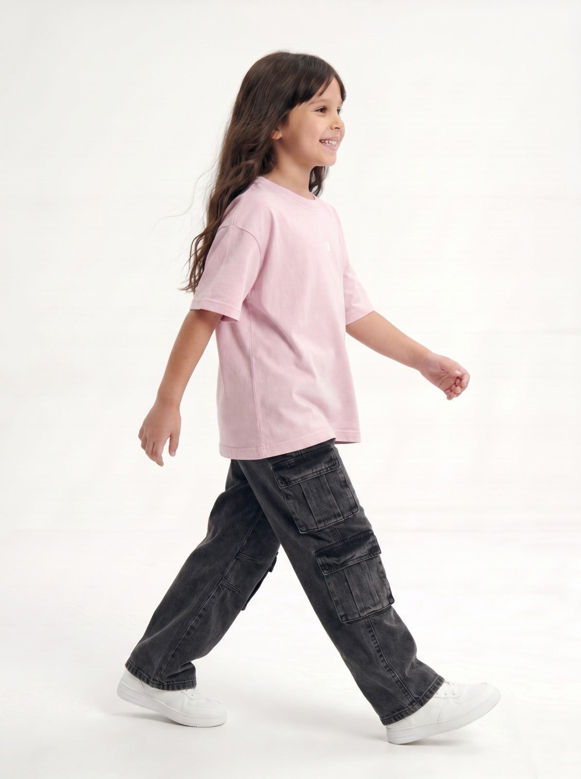 Light Pink Solid T-Shirt Jr - Girls