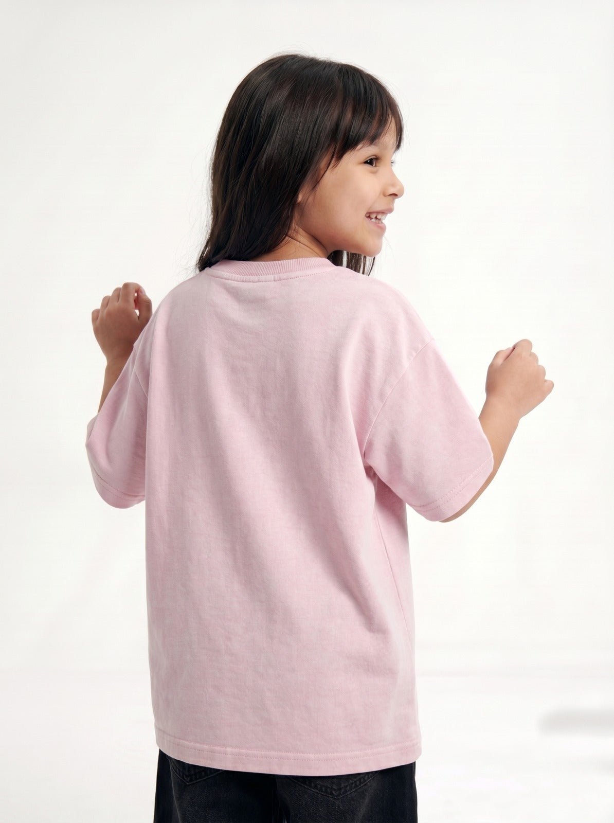Light Pink Solid T-Shirt Jr - Girls