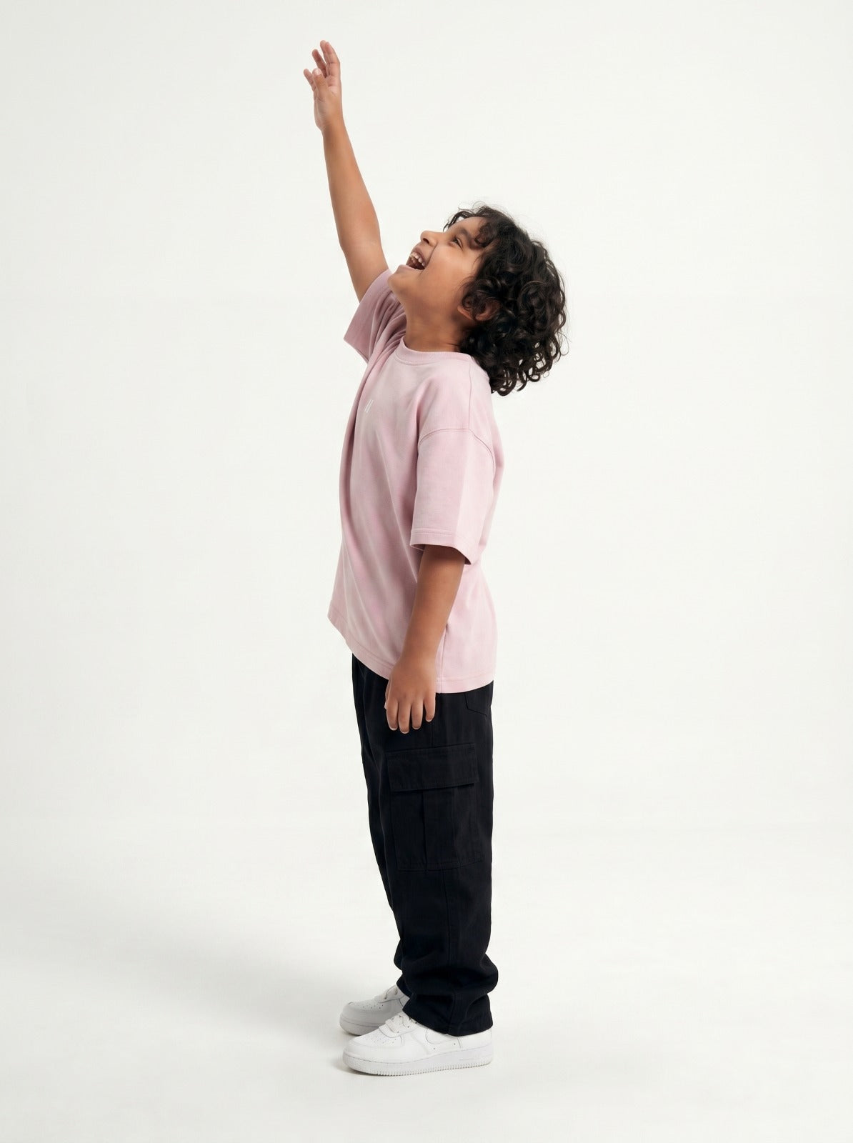 Light Pink Solid T-Shirt Jr