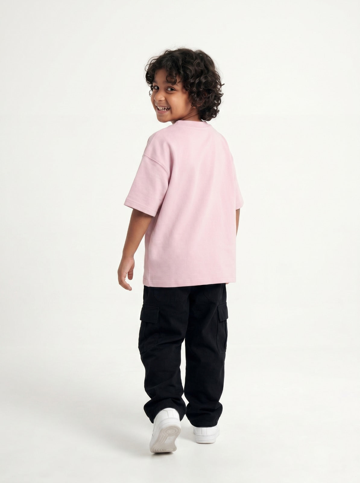 Light Pink Solid T-Shirt Jr