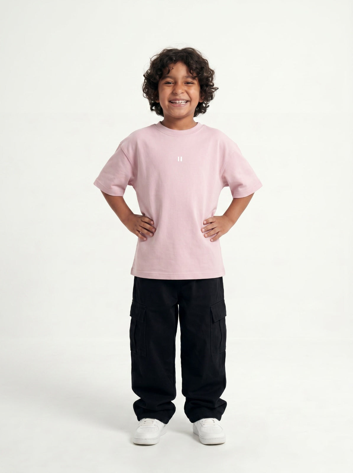 Light Pink Solid T-Shirt Jr