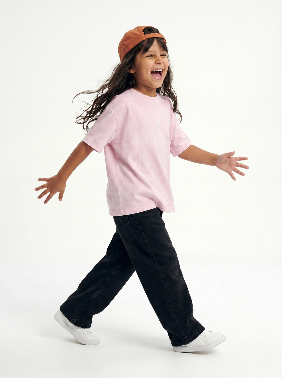 Light Pink Washed T-Shirt Jr - Girls