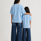 Light Blue Solid T-shirt Pack of 2
