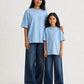 Light Blue Solid T-shirt Pack of 2