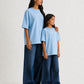 Light Blue Solid T-shirt Pack of 2