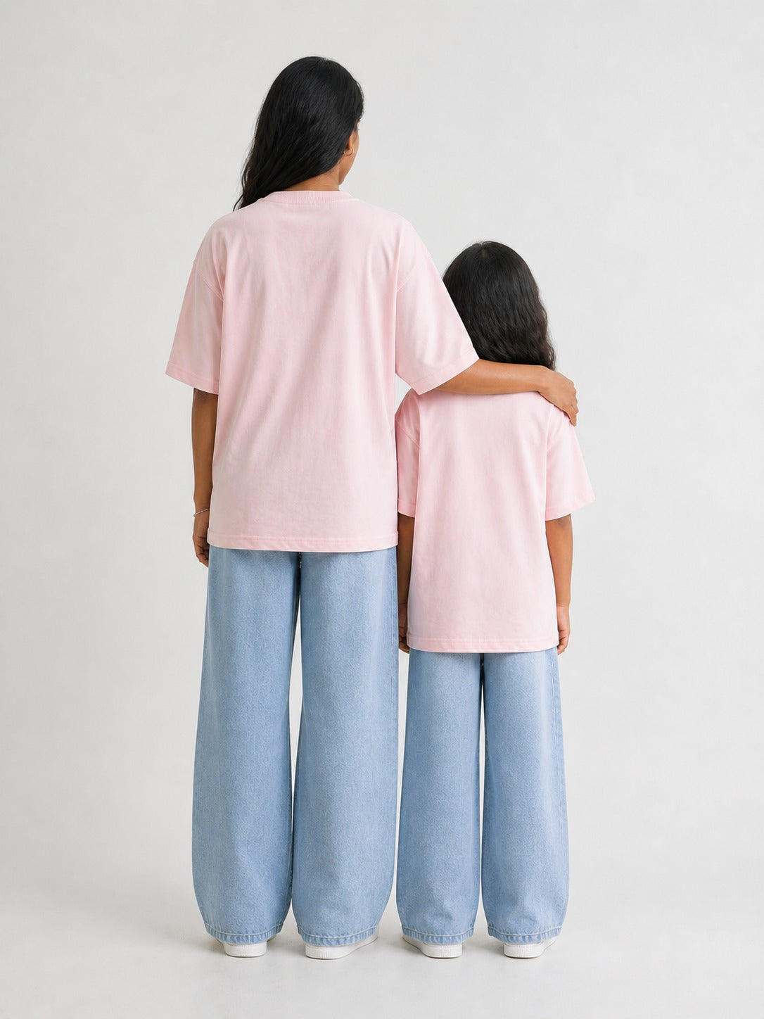 Light Pink Solid T-shirt Pack of 2