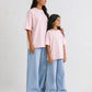 Light Pink Solid T-shirt Pack of 2
