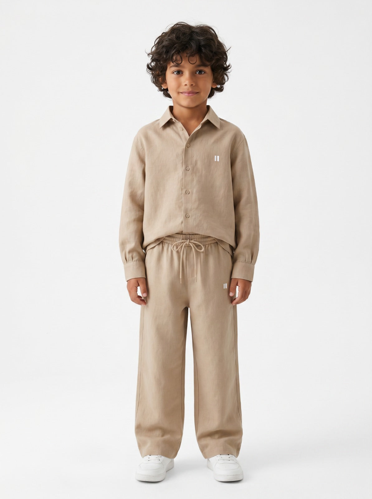 Mocha Brown Linen Set Jr