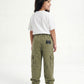 Olive Wash Denim Joggers Jr - Girls