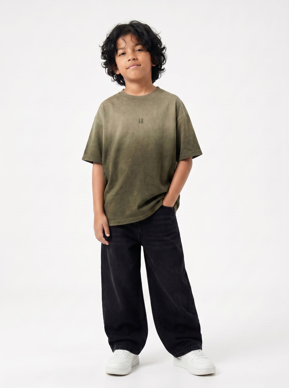 Olive Washed T-Shirt Jr