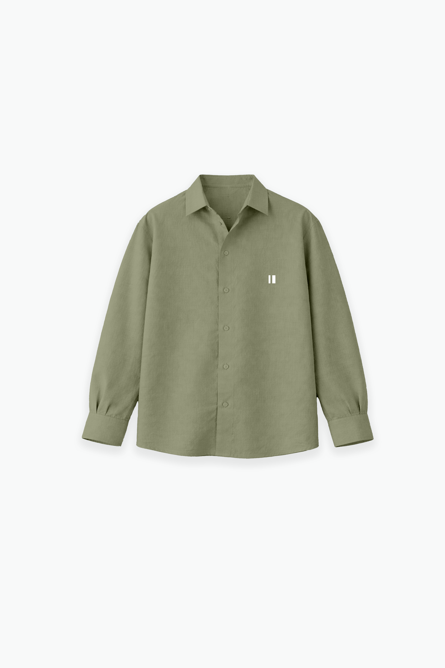 Olive Linen Shirt Jr