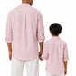 Light Pink Linen Shirt Set of 2