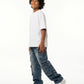 Stone Wash Denim Cargo Jr