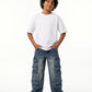 Stone Wash Denim Cargo Jr