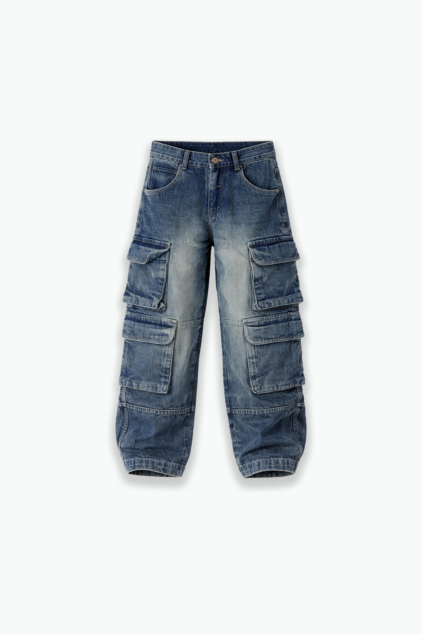 Stone Wash Denim Cargo Jr