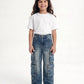Stone Wash Denim Cargo Jr - Girls