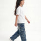 Stone Wash Denim Cargo Jr - Girls