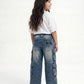 Stone Wash Denim Cargo Jr - Girls