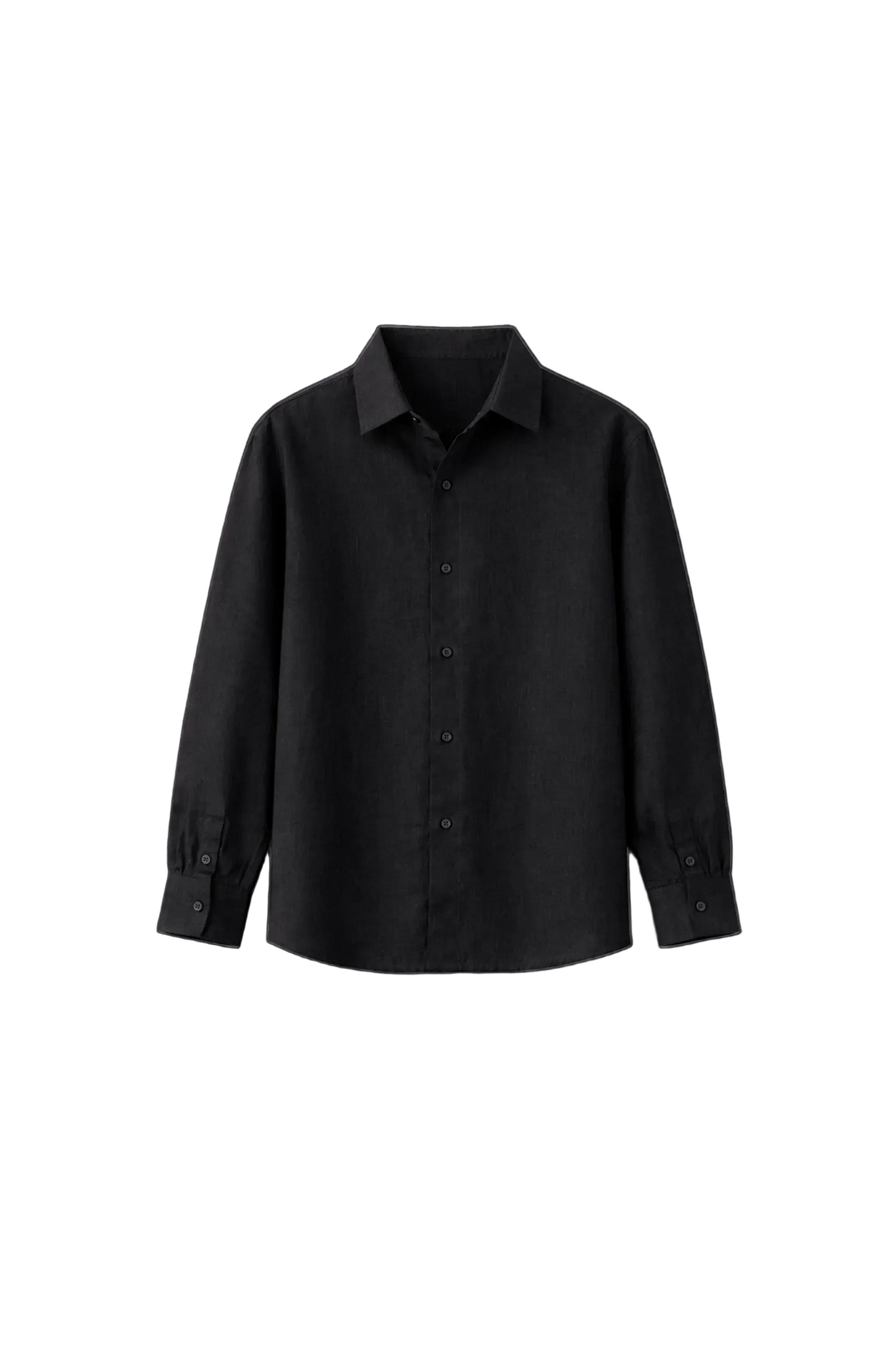 Black Linen Shirt Jr