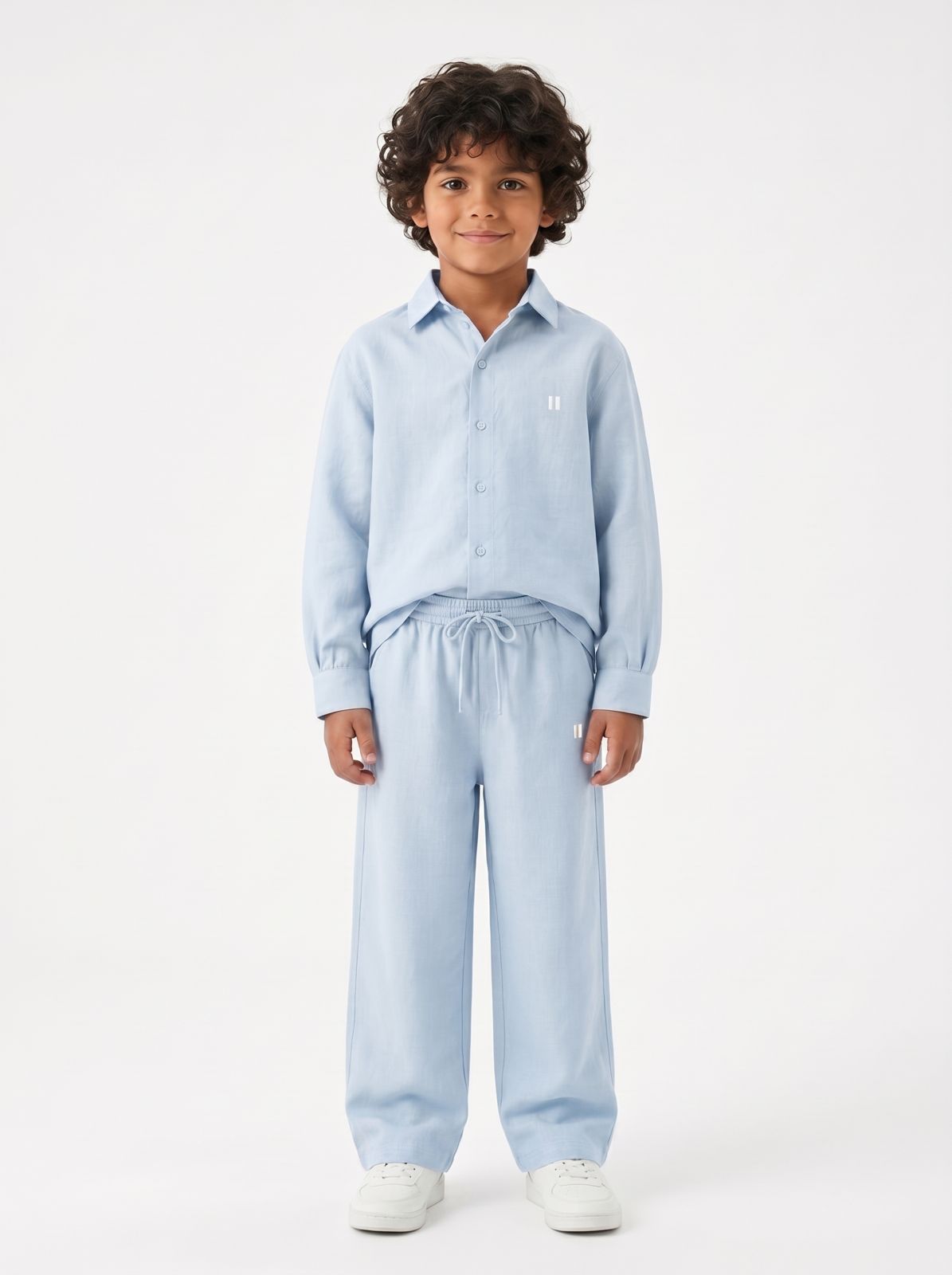 Light Blue Linen Set Jr