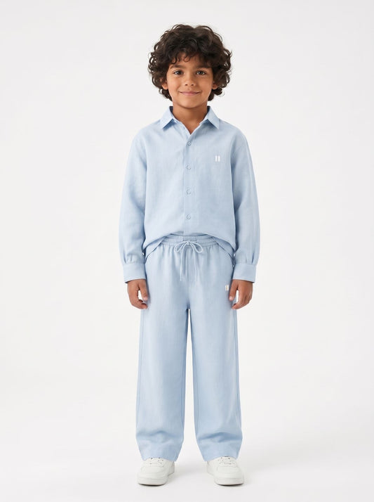 Light Blue Linen Set Jr