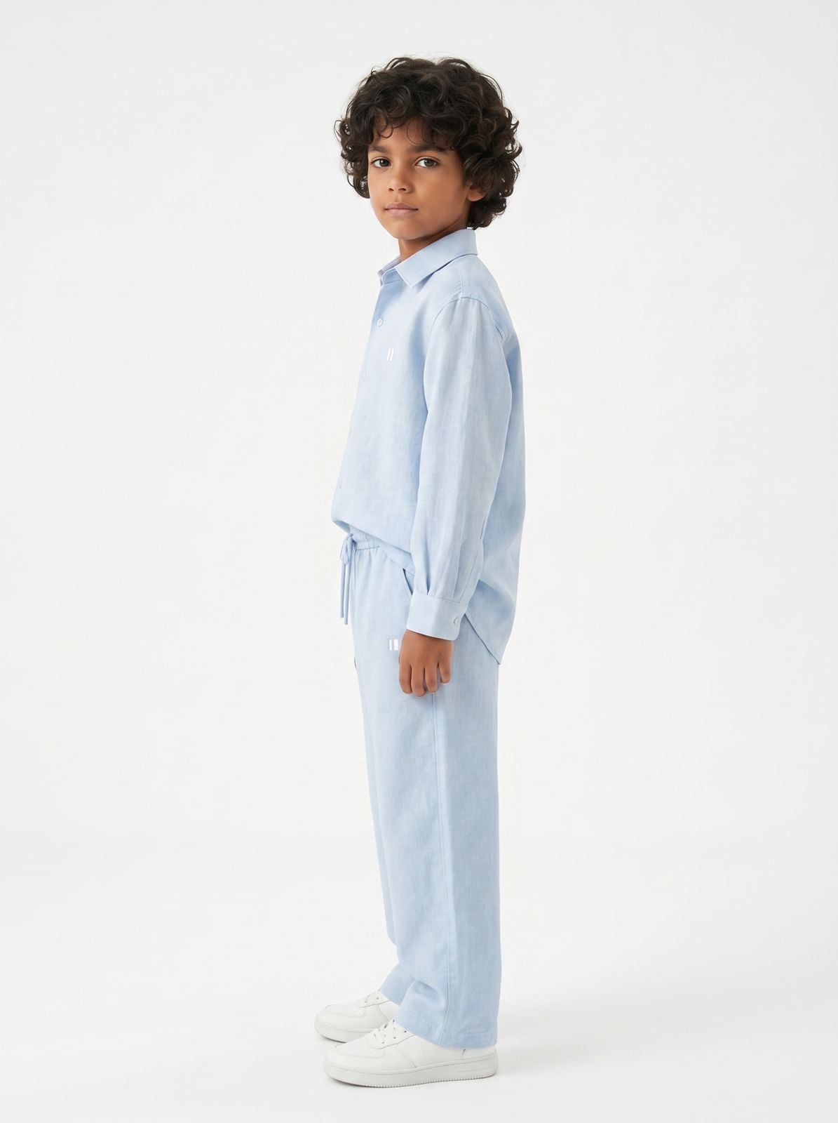 Light Blue Linen Set Jr