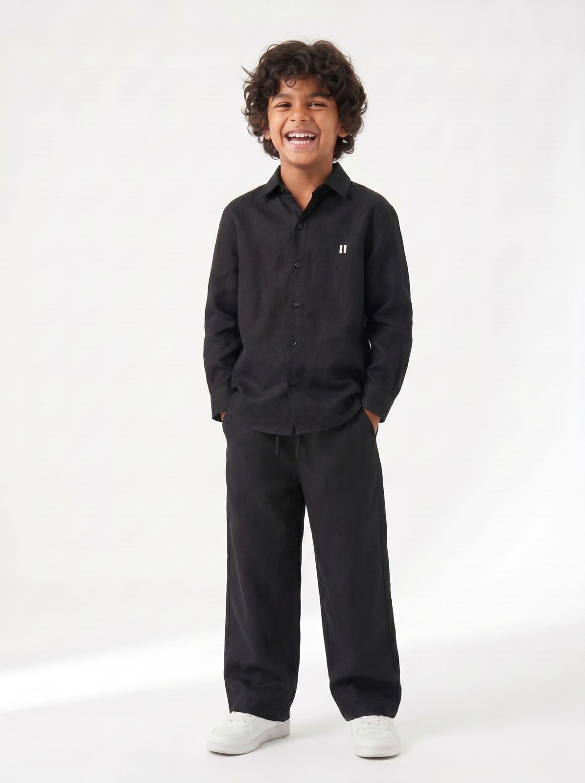 Black Linen Set Jr