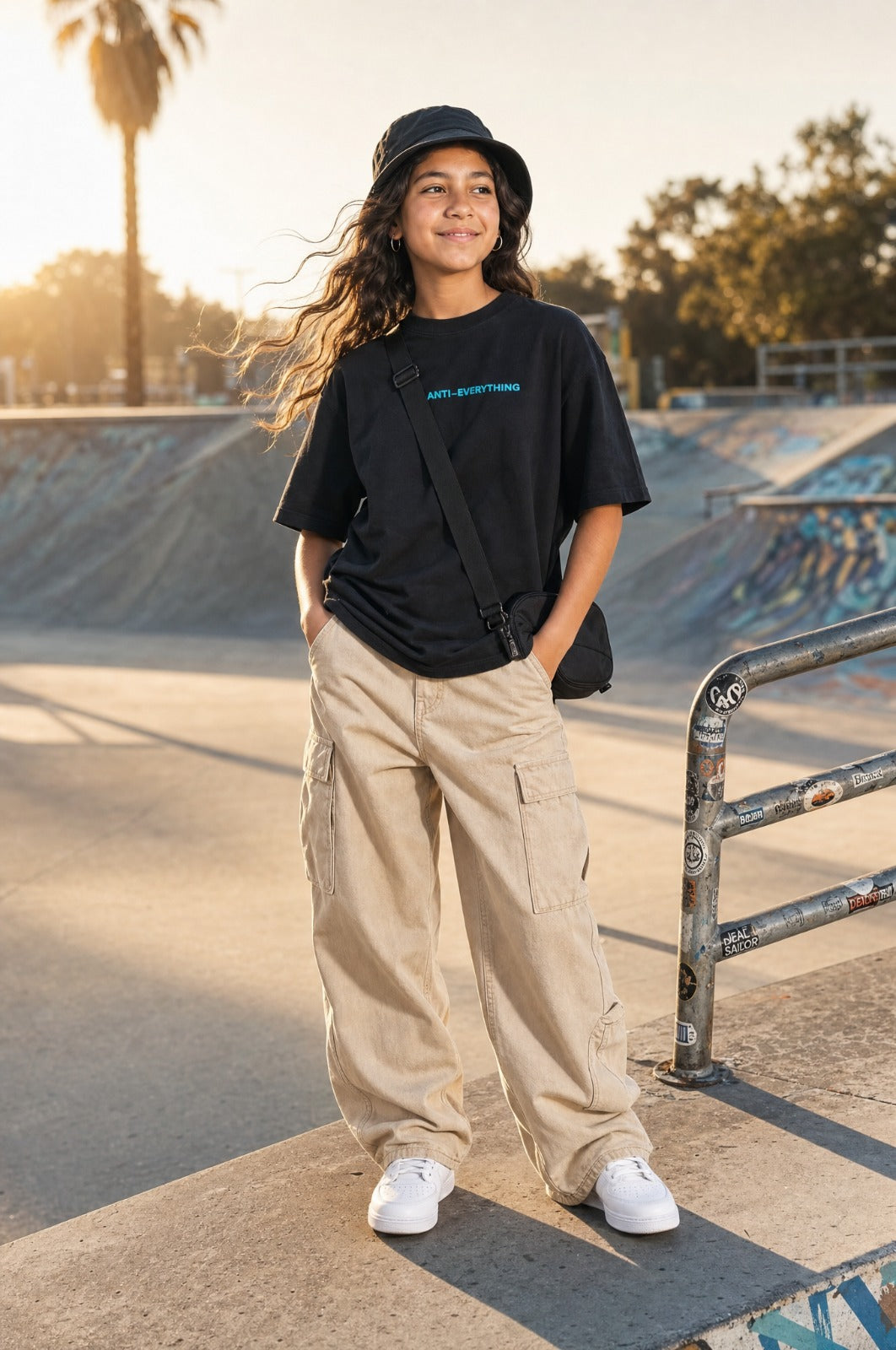 Black Anti Everything T-Shirt Jr - Girls